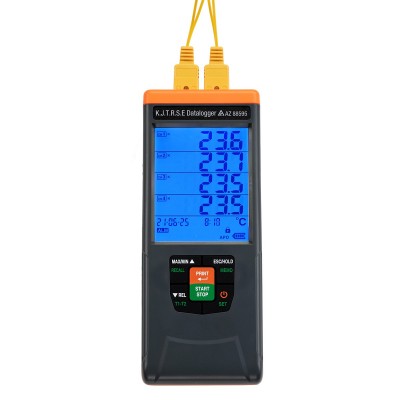 衡欣AZ88595 高精度4通道K/J/T/R/S/E型热电偶温度记录仪